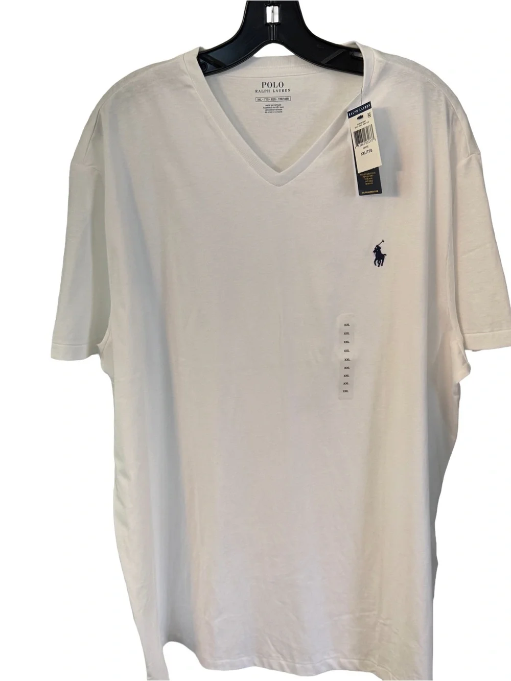 Polo Ralph Lauren Men’s V-Neck Tee Shirt White Sz XXL NWT